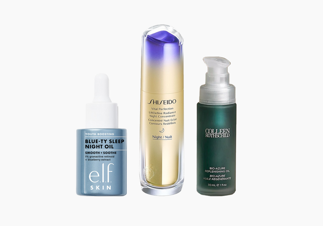 e.l.f. Bluelight Night Oil, Colleen Rothschild Bio-Azure, and Shiseido LiftDefine: New Night Treatments