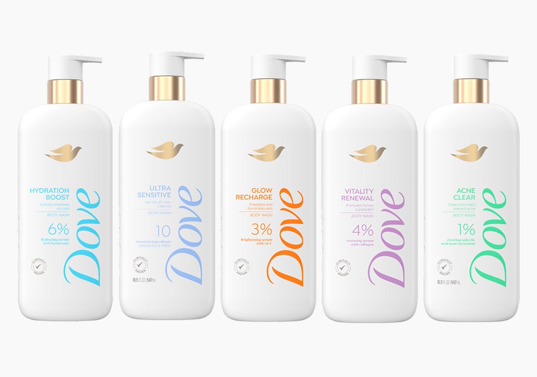Serum Technology in Dove's New Body Washes