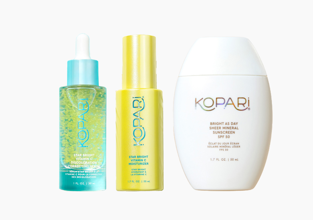 New from Kopari: The Vitamin C Collection—Brightening Moisturizer, Correcting Serum, and SPF 50 Sunscreen
